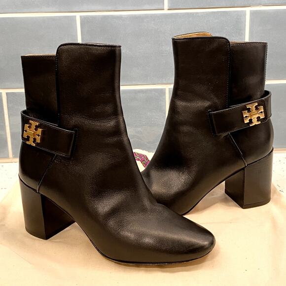 Tory Burch Shoes - Tory Burch Kira 70MM Calf Leather Booties Boots 6 Black Block Heel With Dust Bag